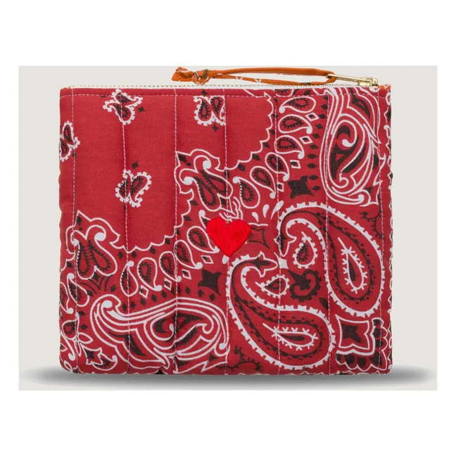 Mini bolsa corazón con cremallera | Rojo
