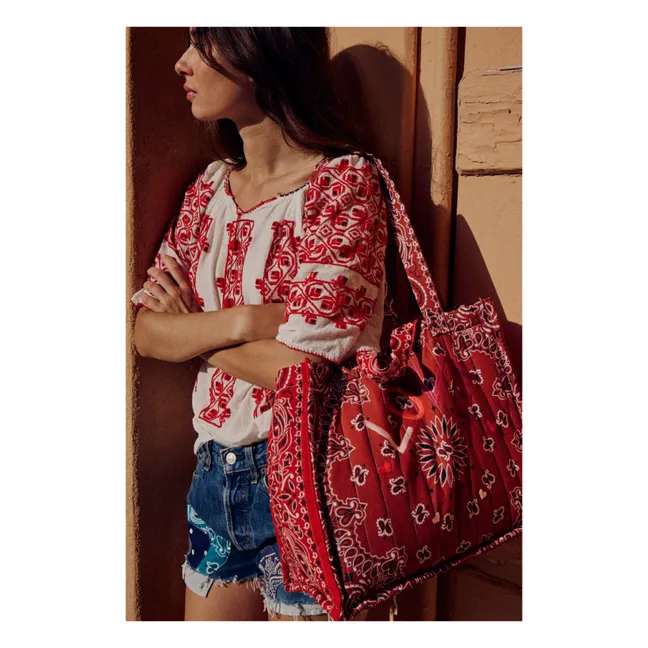 Maxi Cabas Matelassé Love | Rouge