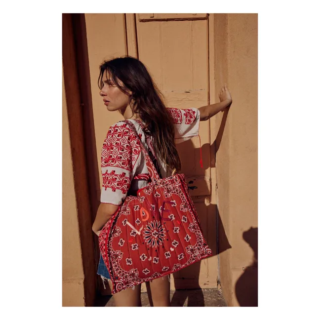 Maxi Cabas Matelassé Love | Rouge