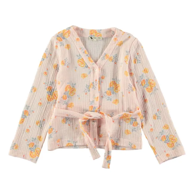 Kimono Luna Gaze aus Bio-Baumwolle | Blassrosa