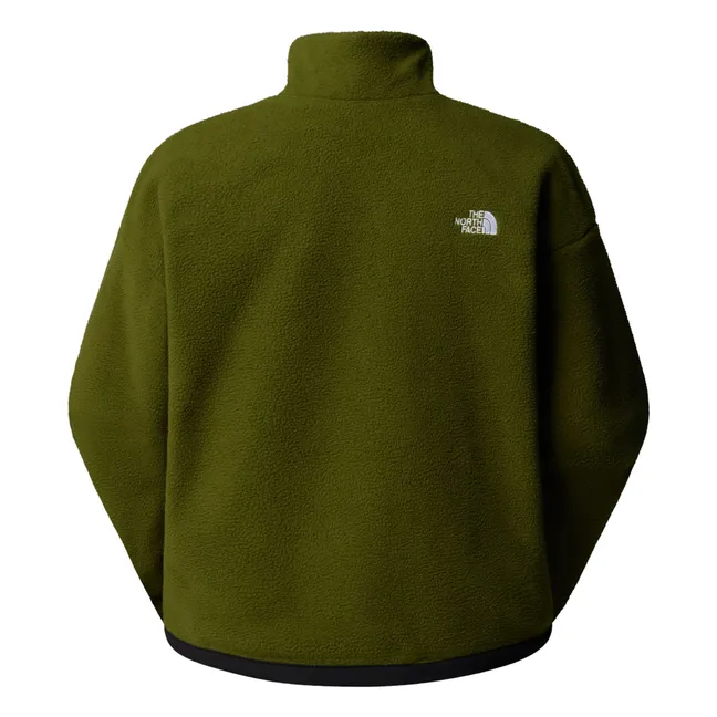 Giacca in pile reversibile Yumiori | Verde militare