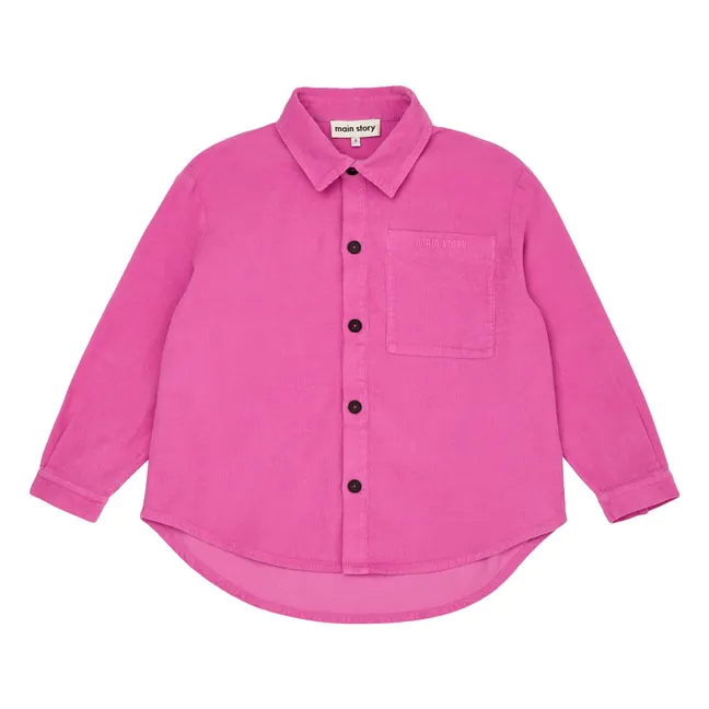 Chemise Velours Côtelé Coton Bio | Rose