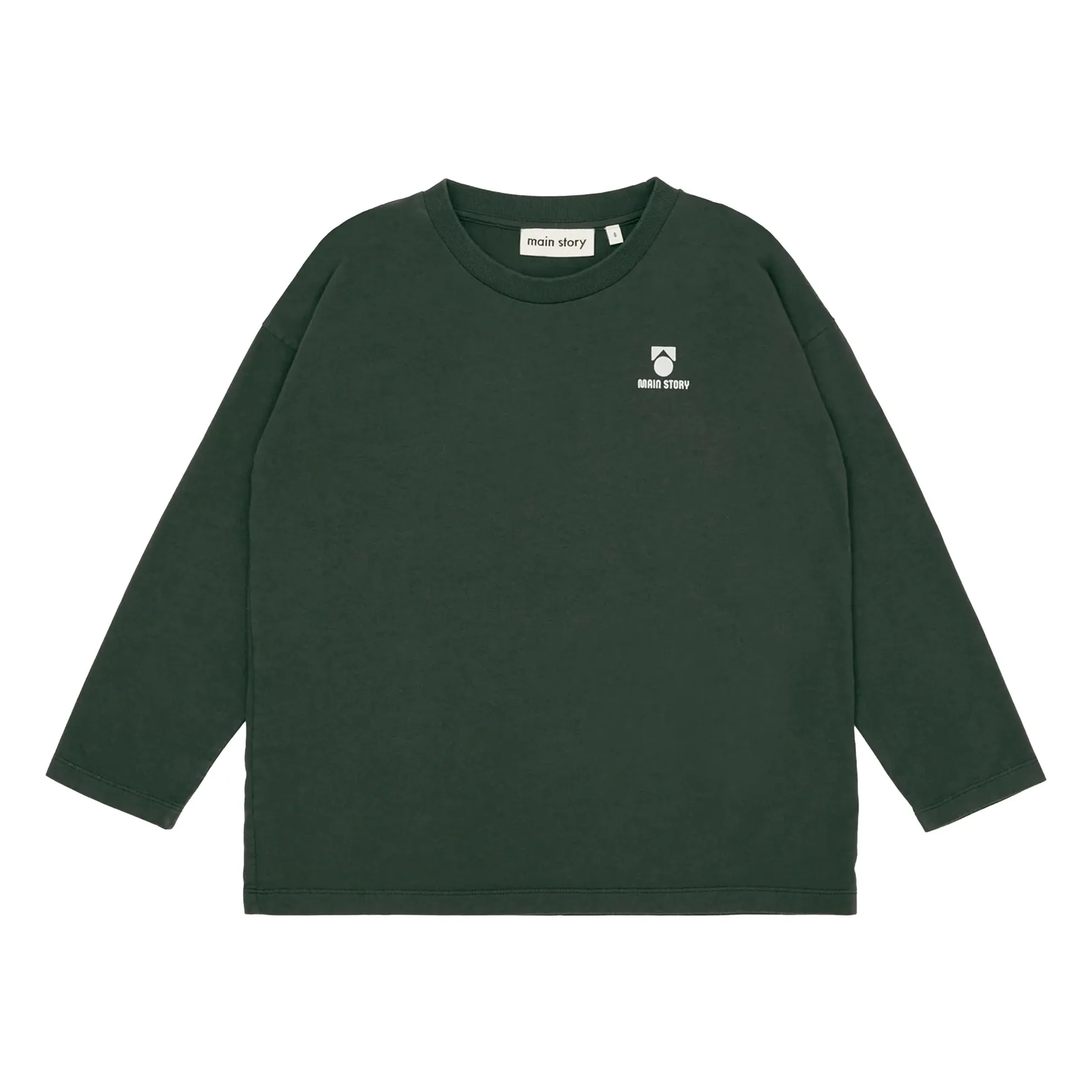Main Story Dark Grey Organic Cotton Jersey Logo T-Shirt
