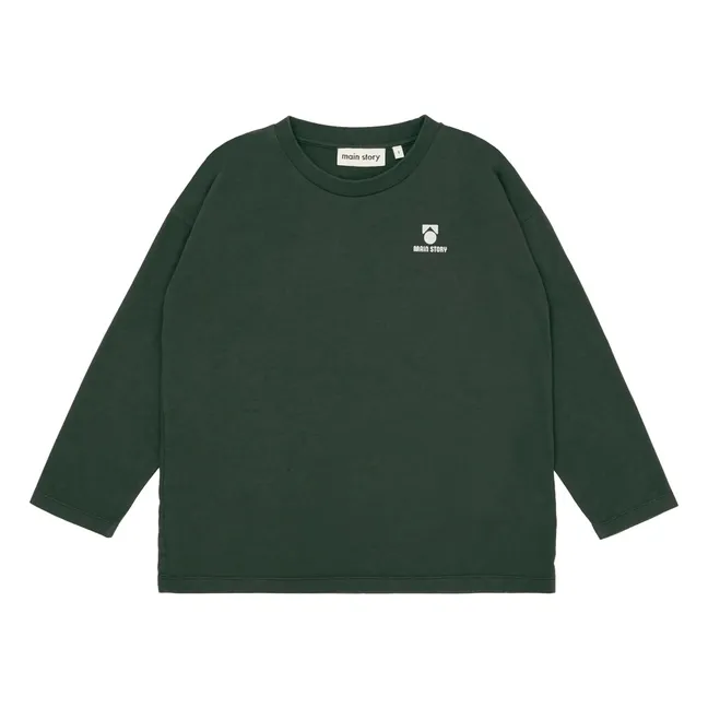 T-shirt Logo Jersey Coton Bio | Gris foncé