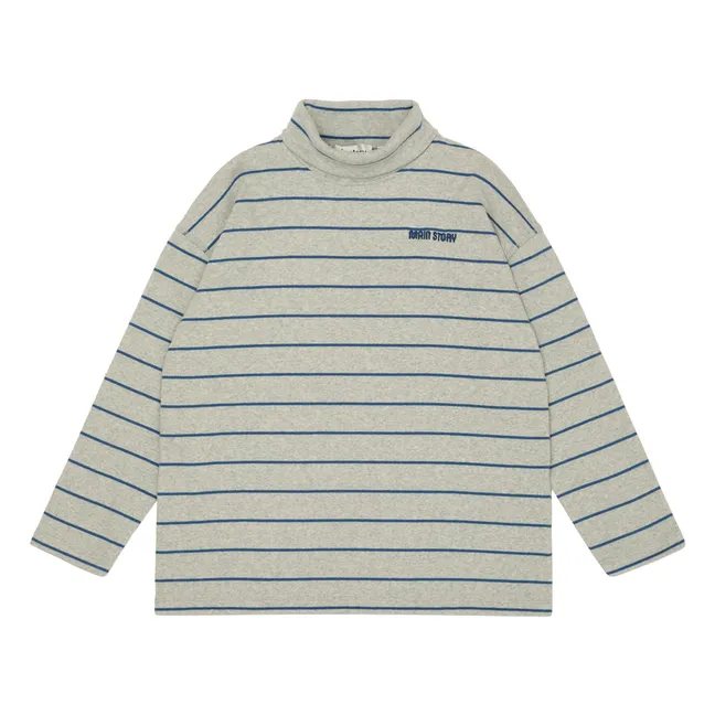 Jersey acanalado de algodón orgánico | Gris