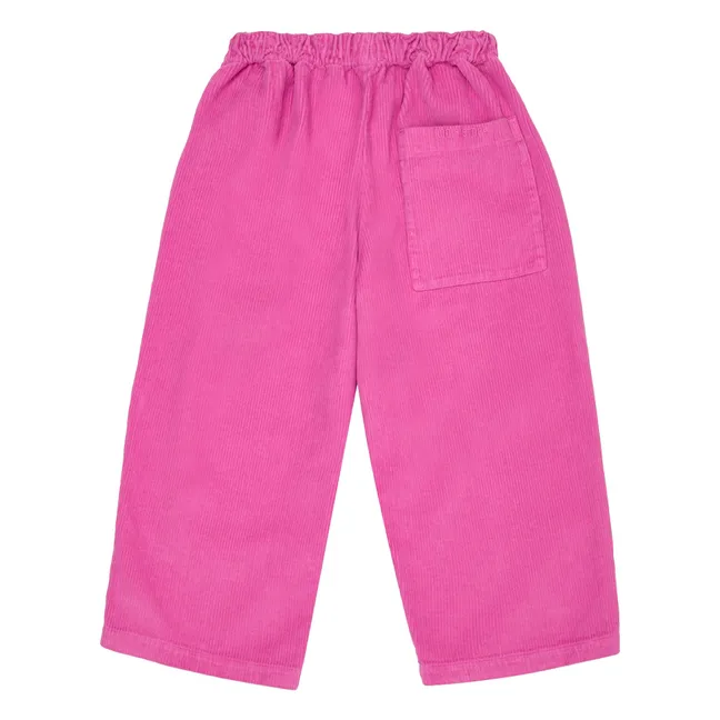 Pantalon Lounge Velours Côtelé Coton Bio | Rose