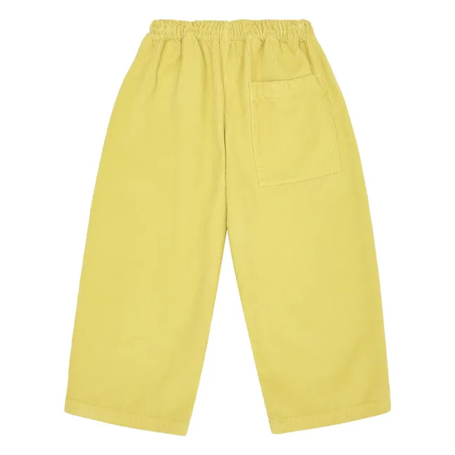 Pantalon Lounge Velours Côtelé Coton Bio | Jaune
