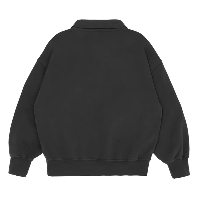Sweat Polo Coton Bio | Noir
