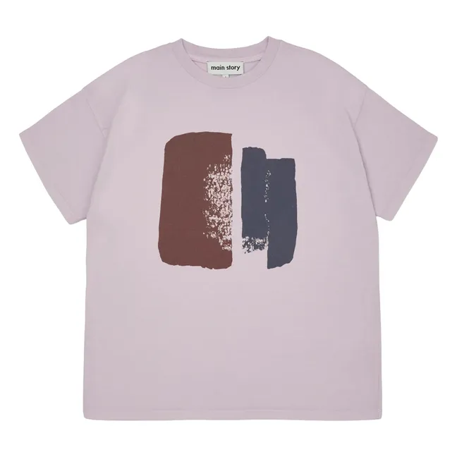 Camiseta estampada de algodón orgánico | Lila