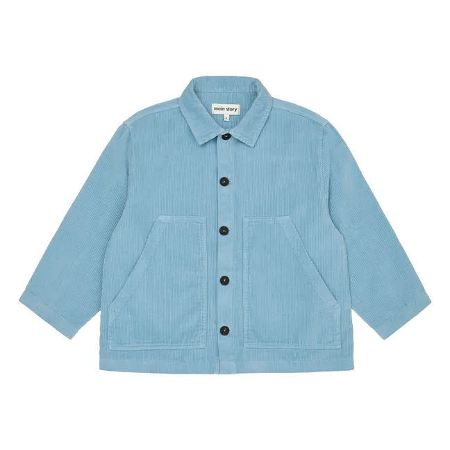 Surchemise Velours Côtelé Coton Bio | Bleu Clair
