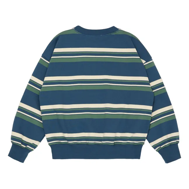 Sweatshirt Bubble Gestreift Bio-Baumwolle | Blau