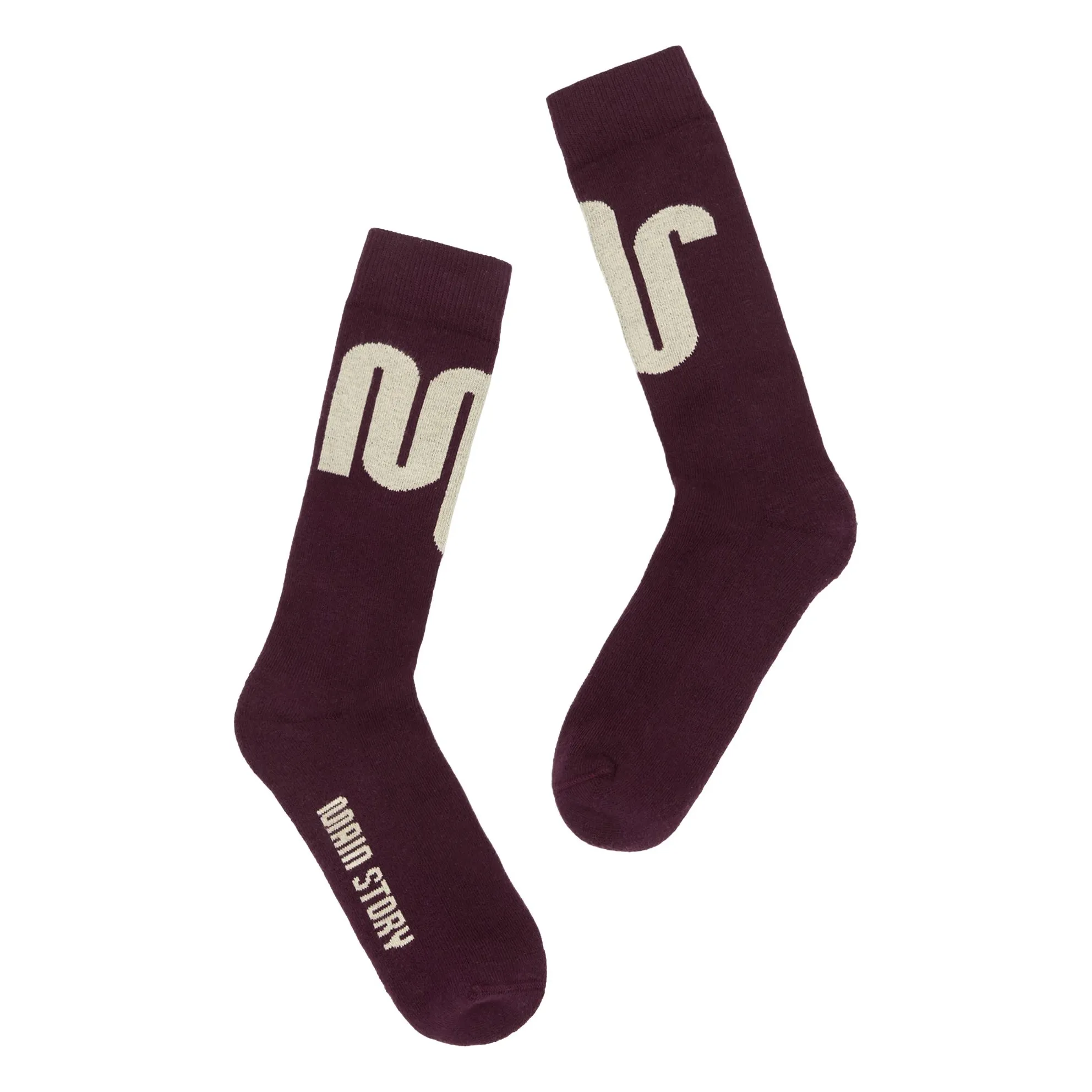 Main Story Burgundy Organic Cotton Socks