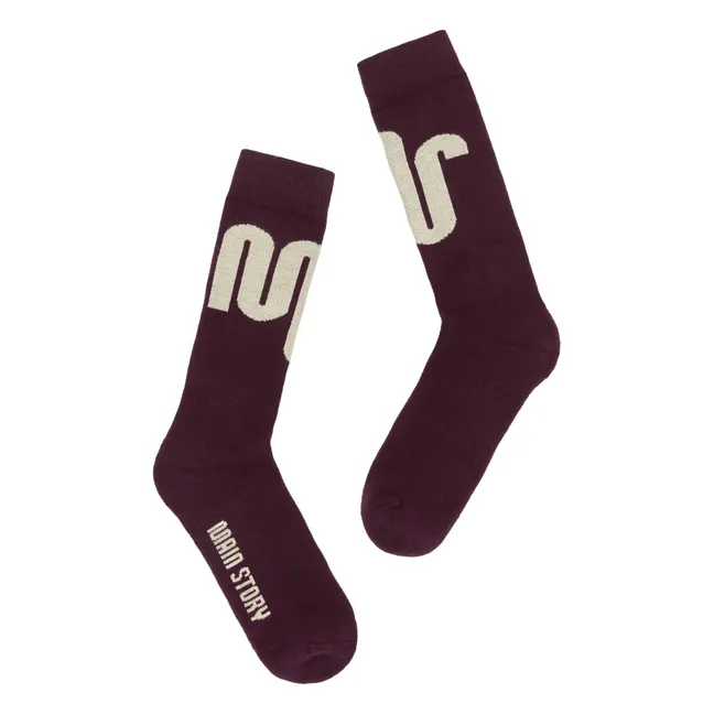 Socken aus Bio-Baumwolle | Burgunderrot