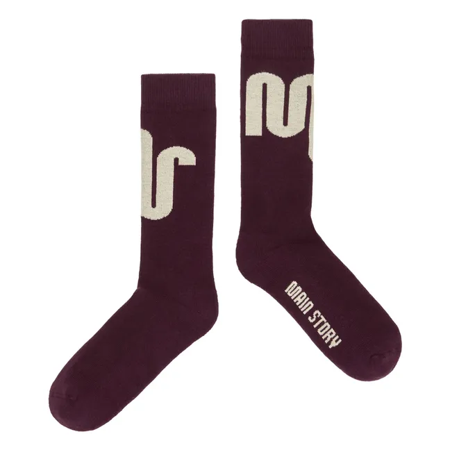 Socken aus Bio-Baumwolle | Burgunderrot