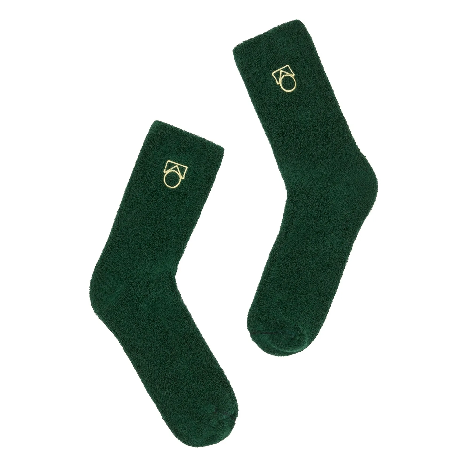 Main Story Green Organic Cotton Logo Socks