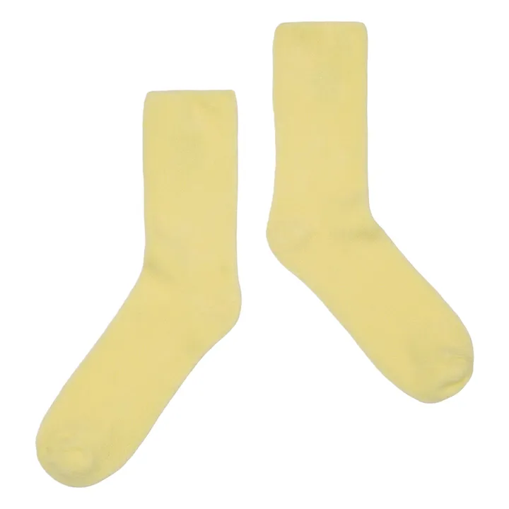 Calcetines con logotipo de algodón ecológico | Amarillo- Imagen del producto n°1