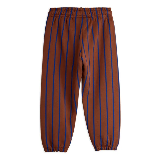Jogger Rayures Coton Bio | Marron