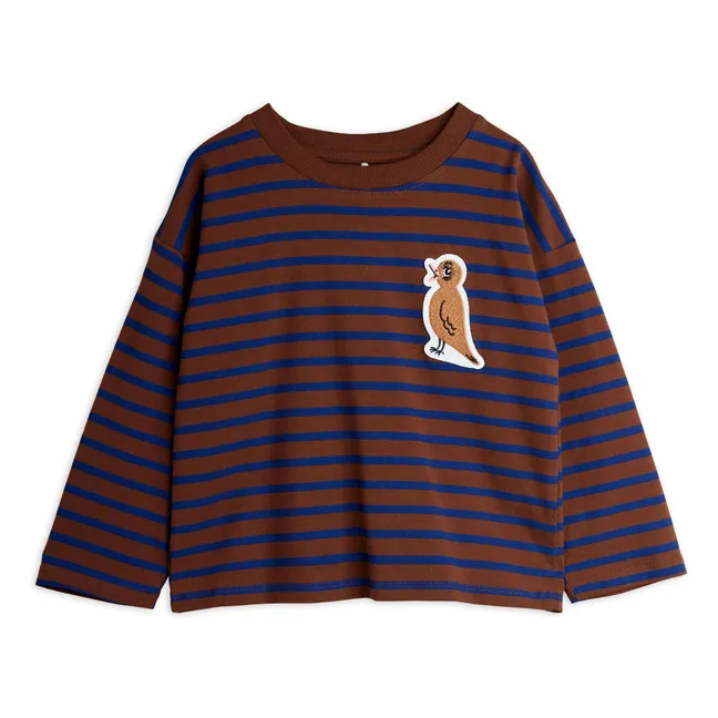 T-shirt Oiseau Coton Bio | Marron