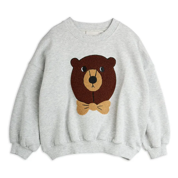 Sudadera oso de algodón orgánico | Gris- Imagen del producto n°0