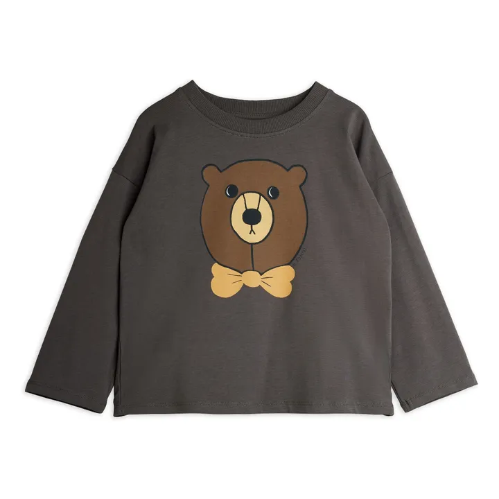 Camiseta Oso de algodón ecológico | Gris- Imagen del producto n°0