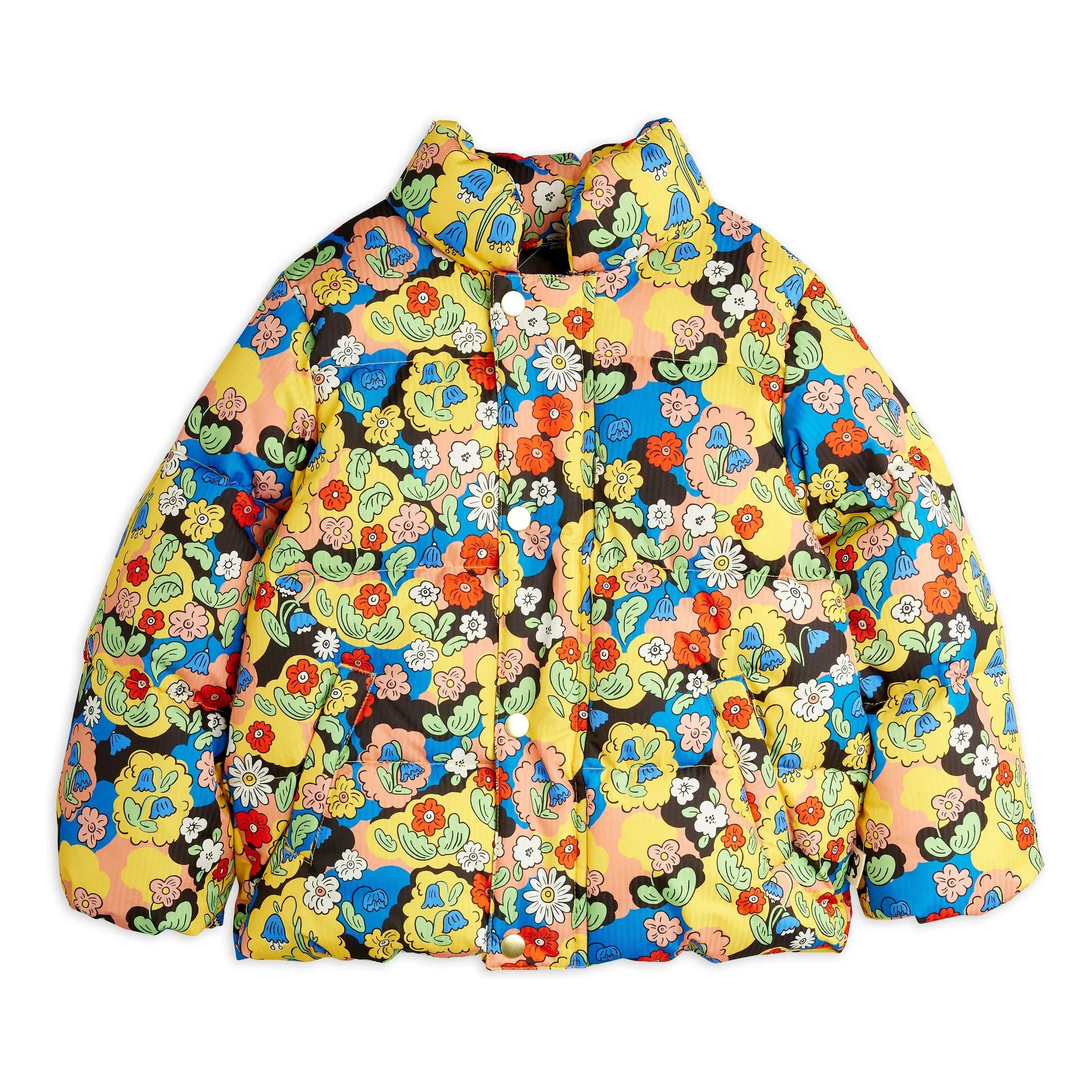 Mini Rodini Yellow Doudoune Fleurie
