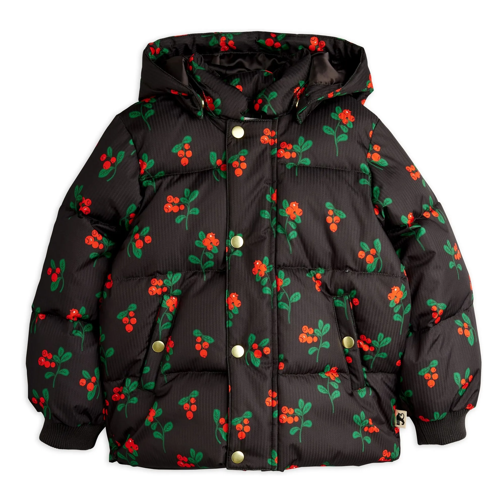 Mini Rodini Black Lingonberries Down Jacket