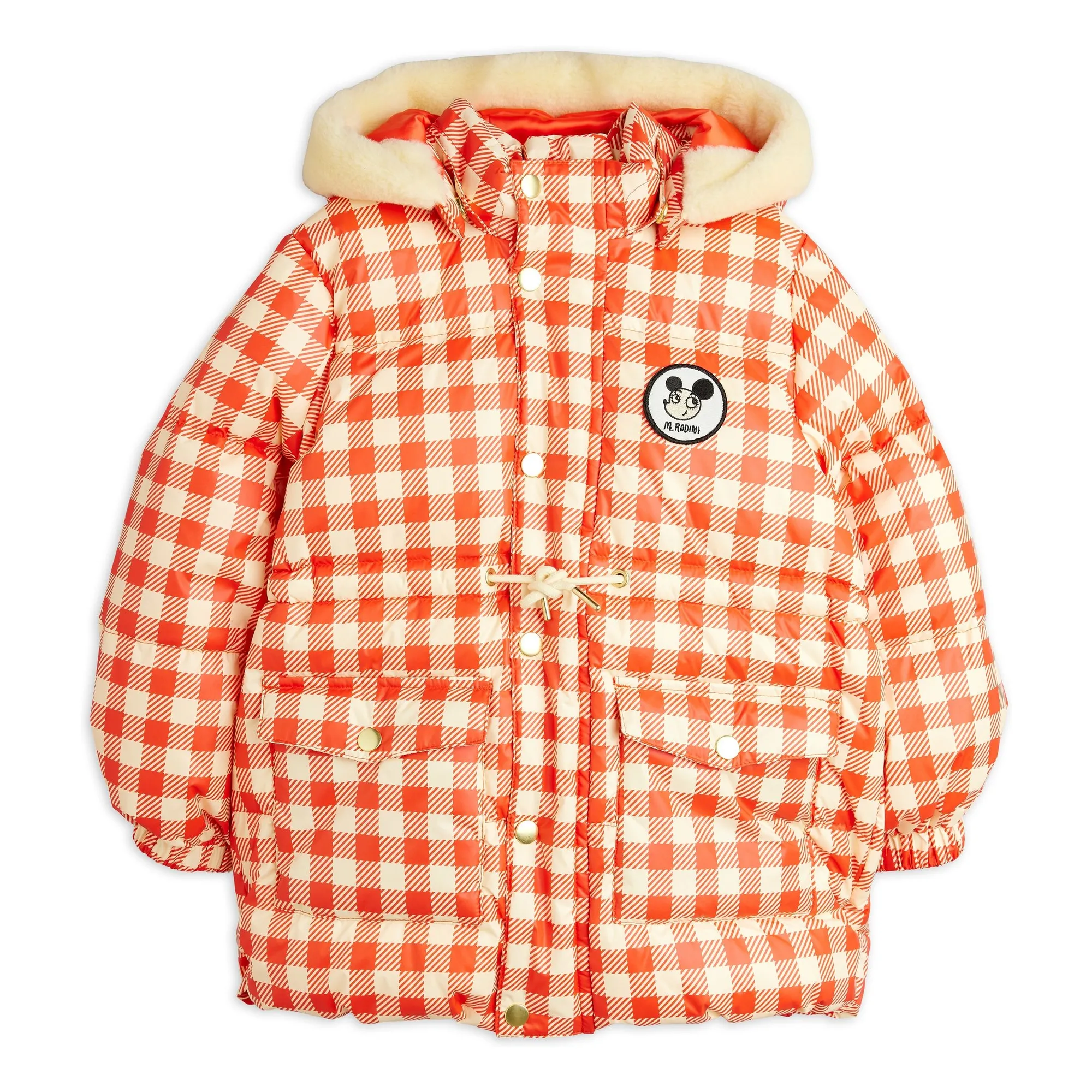 Mini Rodini Red Ritzratz Gingham Down Jacket