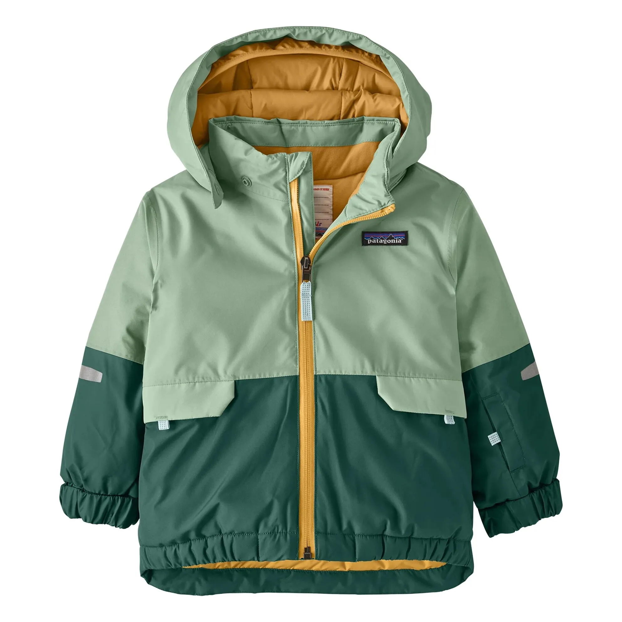 Patagonia Pale Green Ski Jacket Snow Pile Recycled Fibers