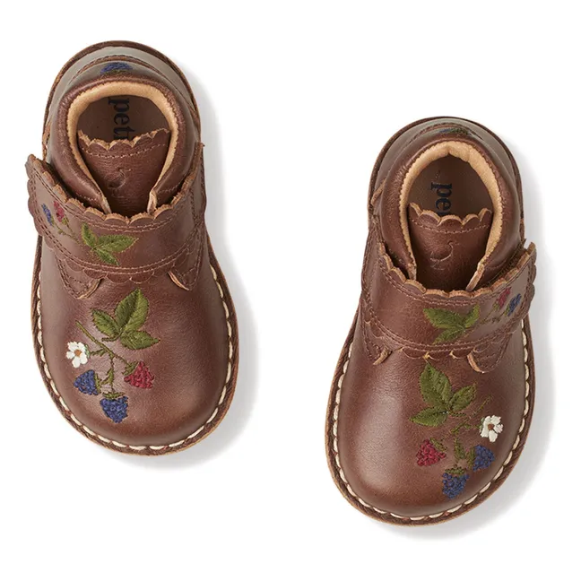 Scallop Blackberries Scratch Boots - Uniqua Collection | Brown