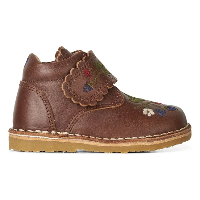 Scallop Blackberries Scratch Boots - Uniqua Collection | Brown
