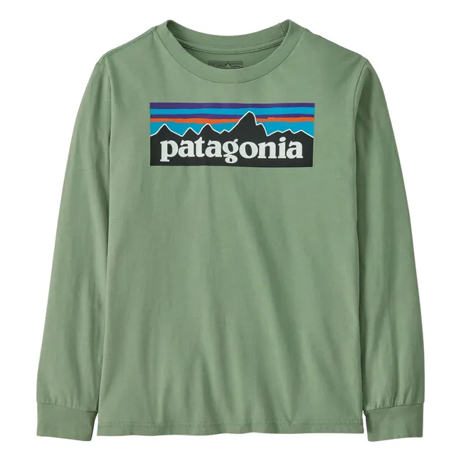 P-6 Logo-T-Shirt aus Bio-Baumwolle | Blasses Grün