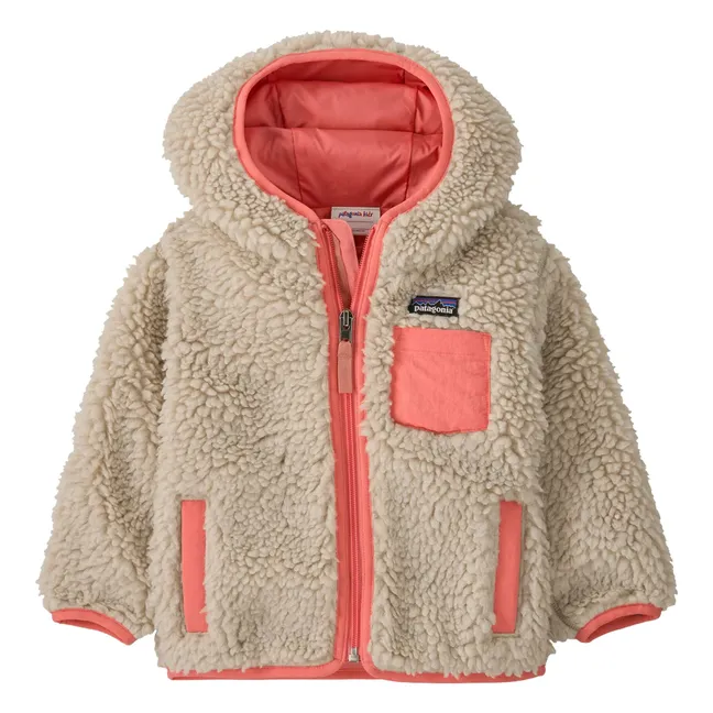 Veste Polaire à Capuche Retro-X Fibres Recyclées | Rose