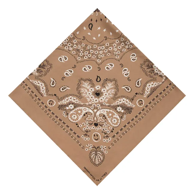 Bandana di seta grande | Nocciola