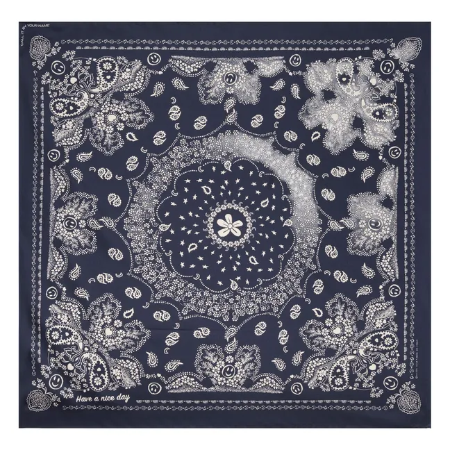 Bandana di seta piccola | Blu marino