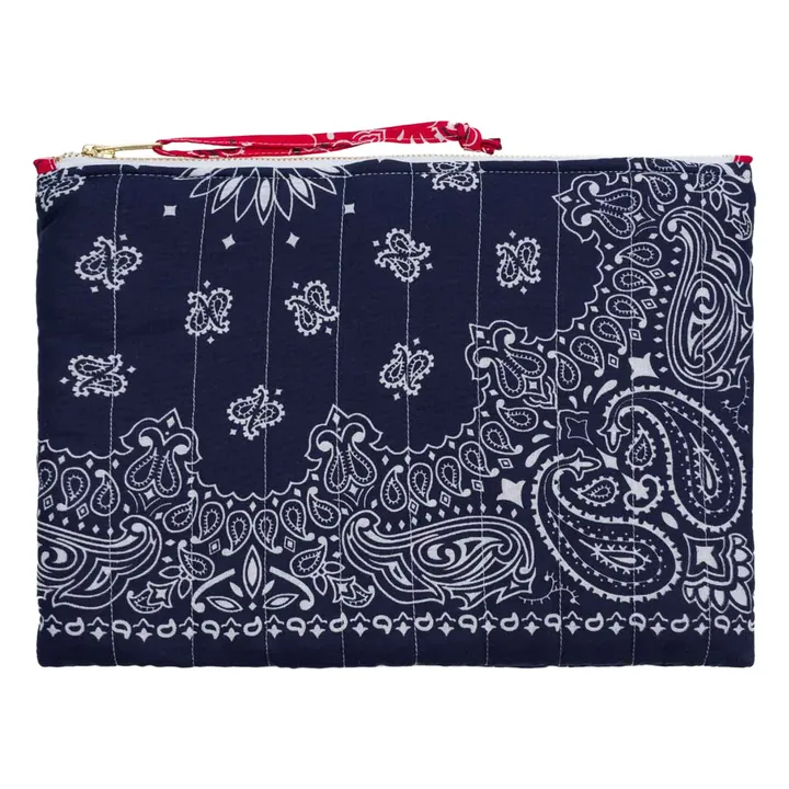 Pochette Zippée Matelassée Coeur | Bleu marine- Image produit n°4