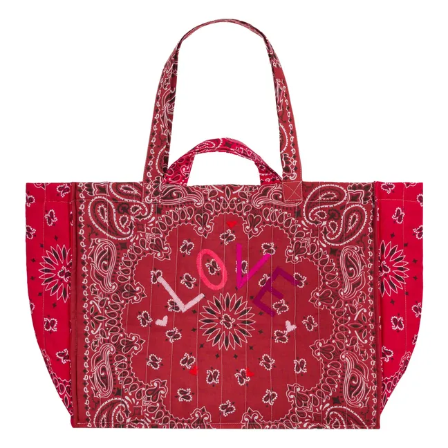 Maxi Cabas Matelassé Amore | Rosso