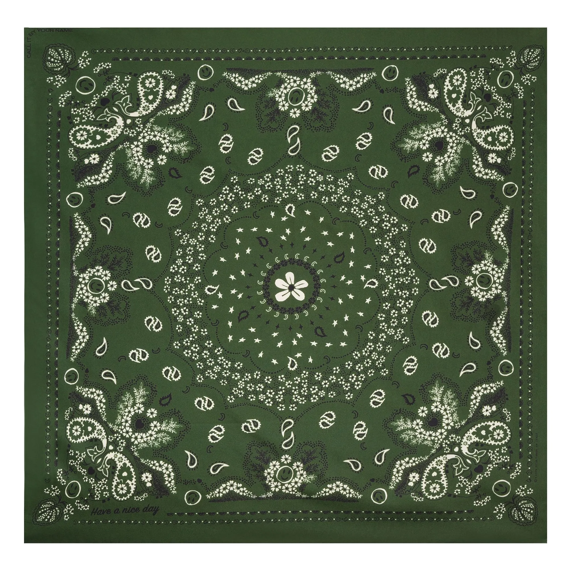 Call it by your name - Foulard en Soie - Vert