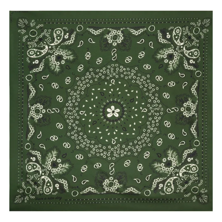 Bandana de seda pequeña | Verde- Imagen del producto n°0