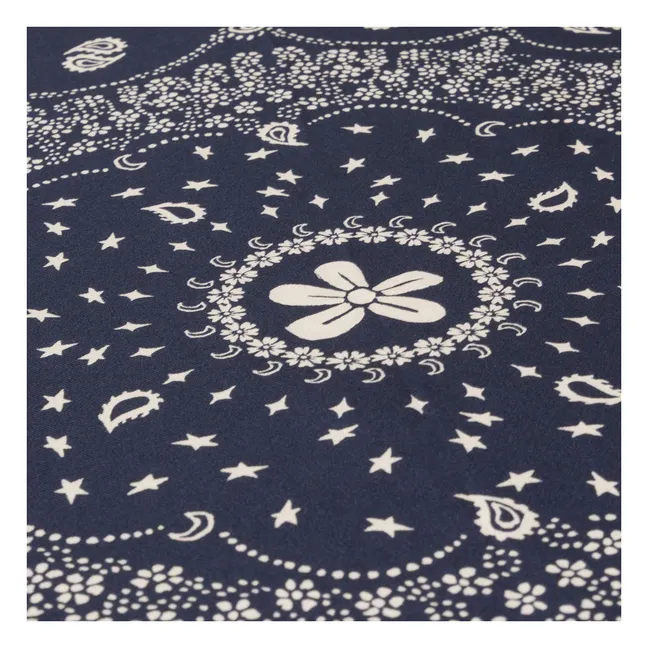 Bandana de seda pequeña | Azul Marino