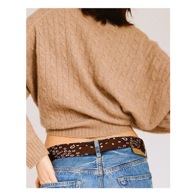 Bandana di seta piccola | Marrone