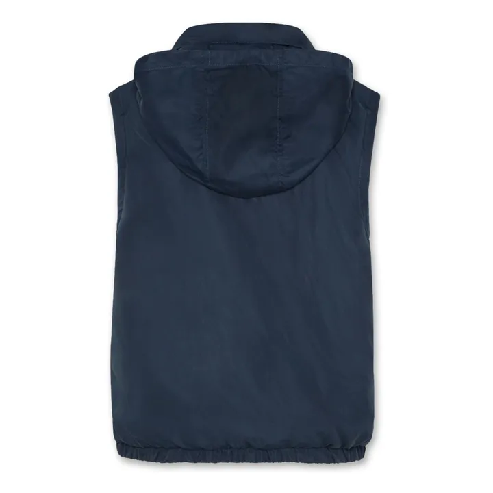 Veste Sans Manches Réversible Façon Sherpa Jum | Bleu marine- Image produit n°8