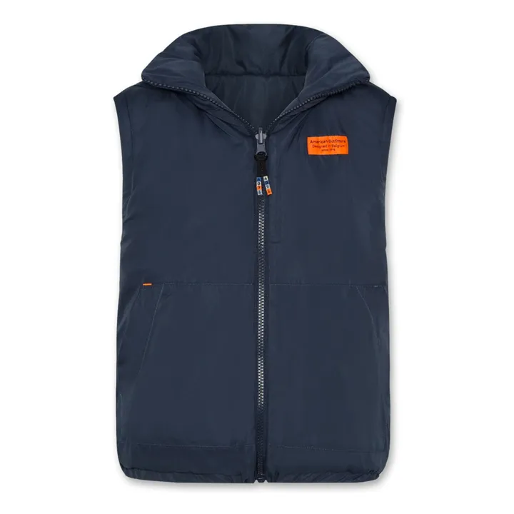 Veste Sans Manches Réversible Façon Sherpa Jum | Bleu marine- Image produit n°3