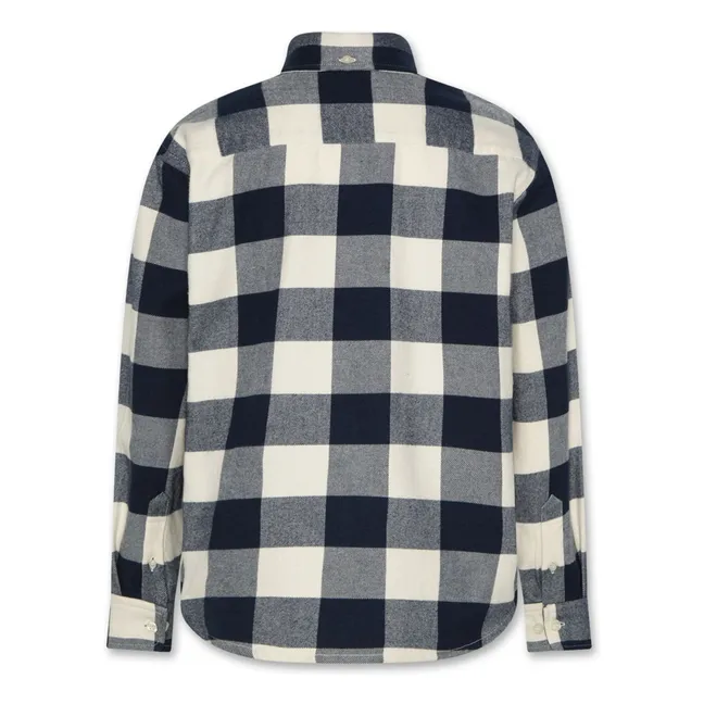 Chemise Frank Jin Carreaux | Bleu marine