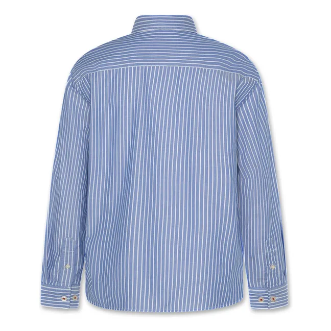 Bart Box Striped Shirt | Blue