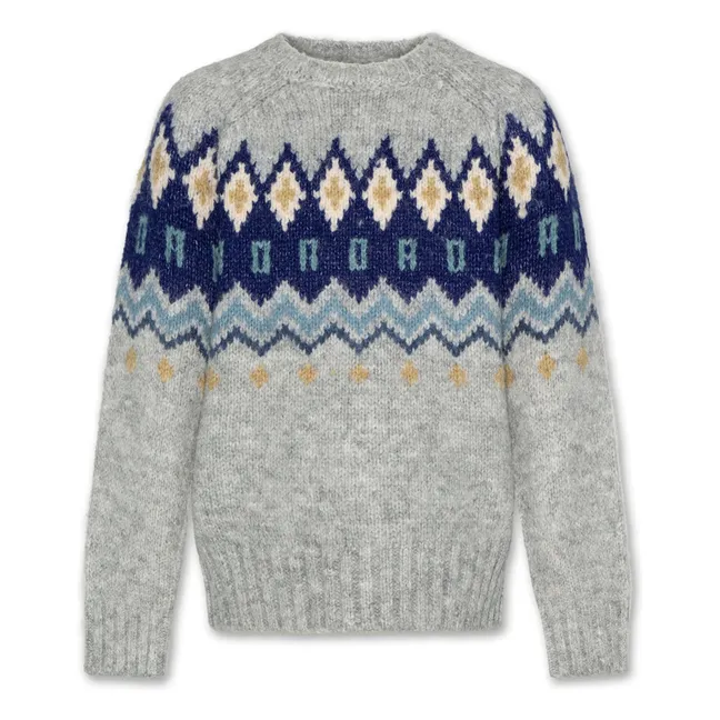 Onyx Jacquard Sweater | Grey