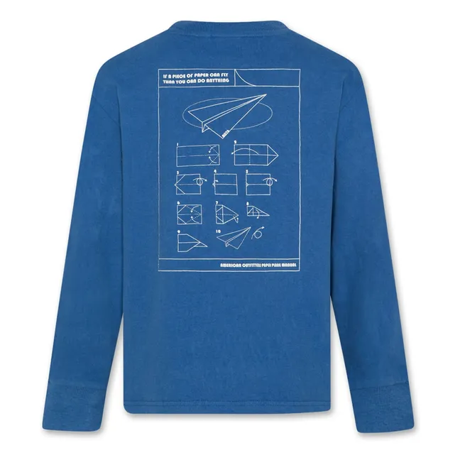 T-shirt Finley Paperplane Coton Bio | Bleu