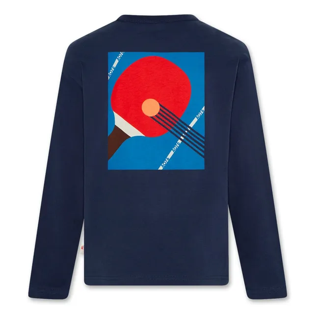 T-shirt Ben Ping Pong Coton Bio | Bleu marine