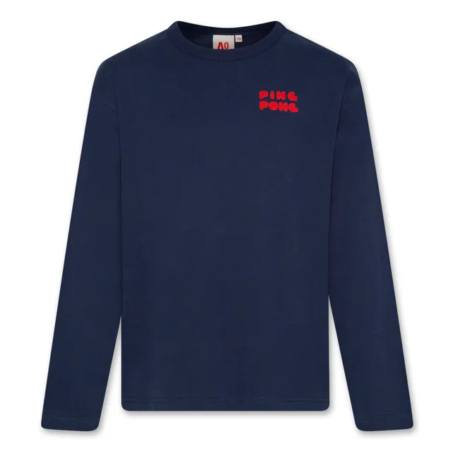 Ben Ping Pong organic cotton T-shirt | Navy blue