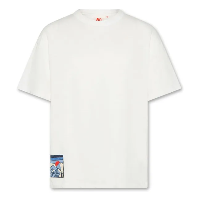 Camiseta de algodón ecológico Silas Vibes | Blanco