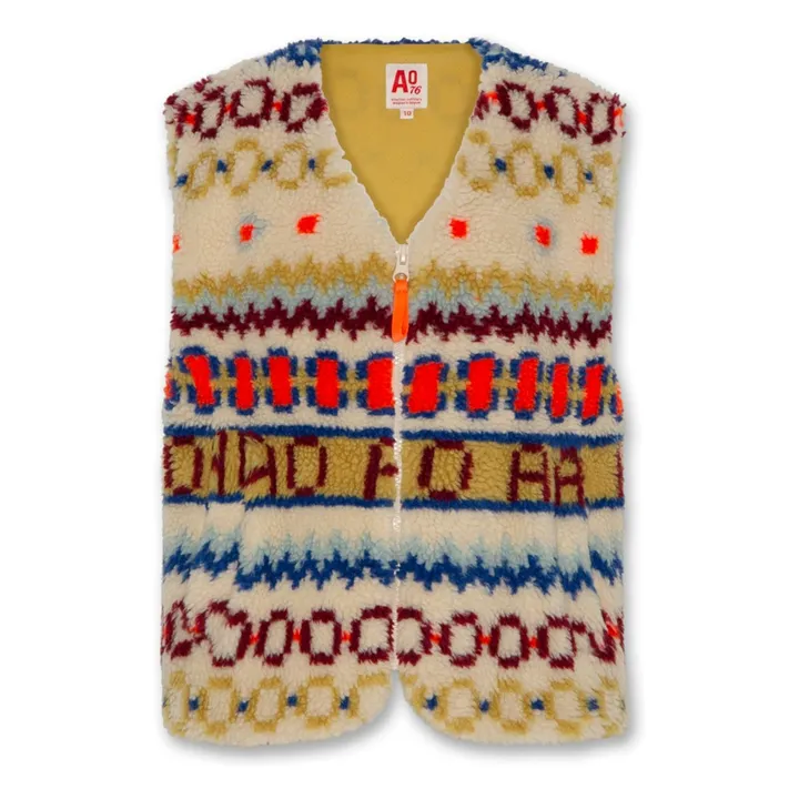 Gilet Sans Manches Façon Sherpa Jimmy | Beige- Image produit n°0